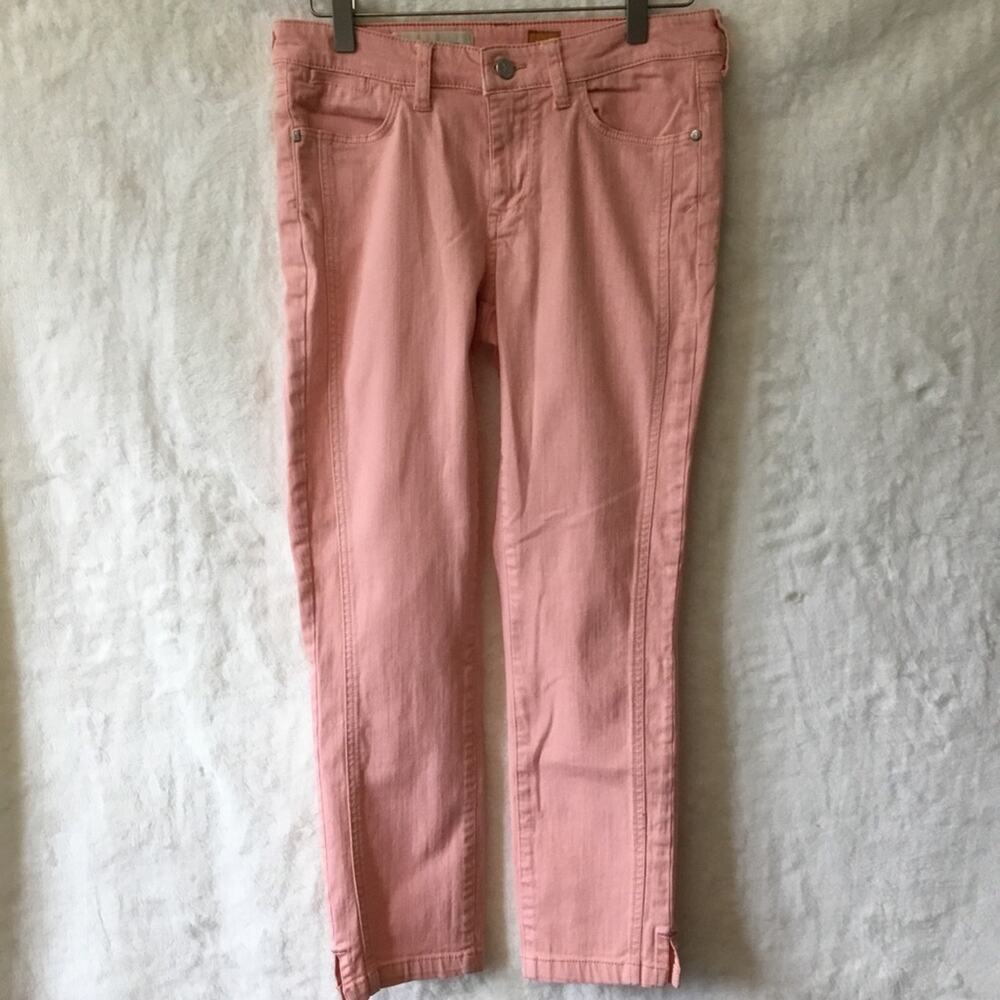 Pilcro and the Letterpress Pink-Orange Fit/Stet Jeans
